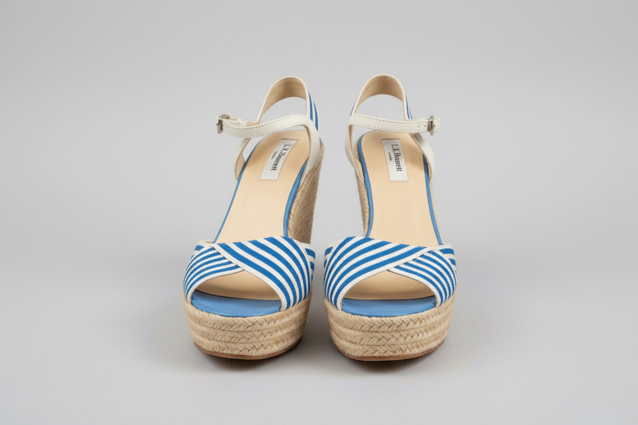 L.K. Bennett Shoes 7 Blue and White