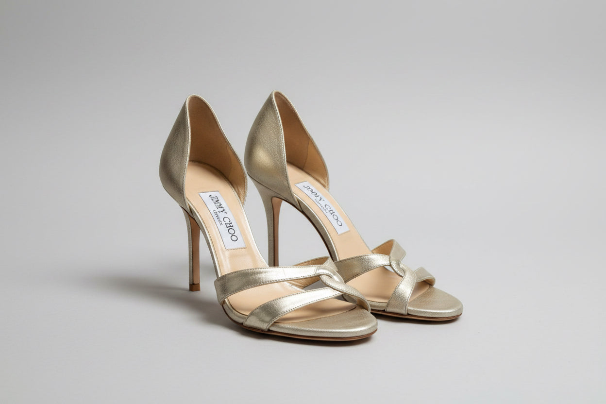 Jimmy Choo Shoes 7 Gold