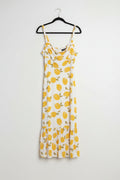 Code Mode Dress White and yellow
