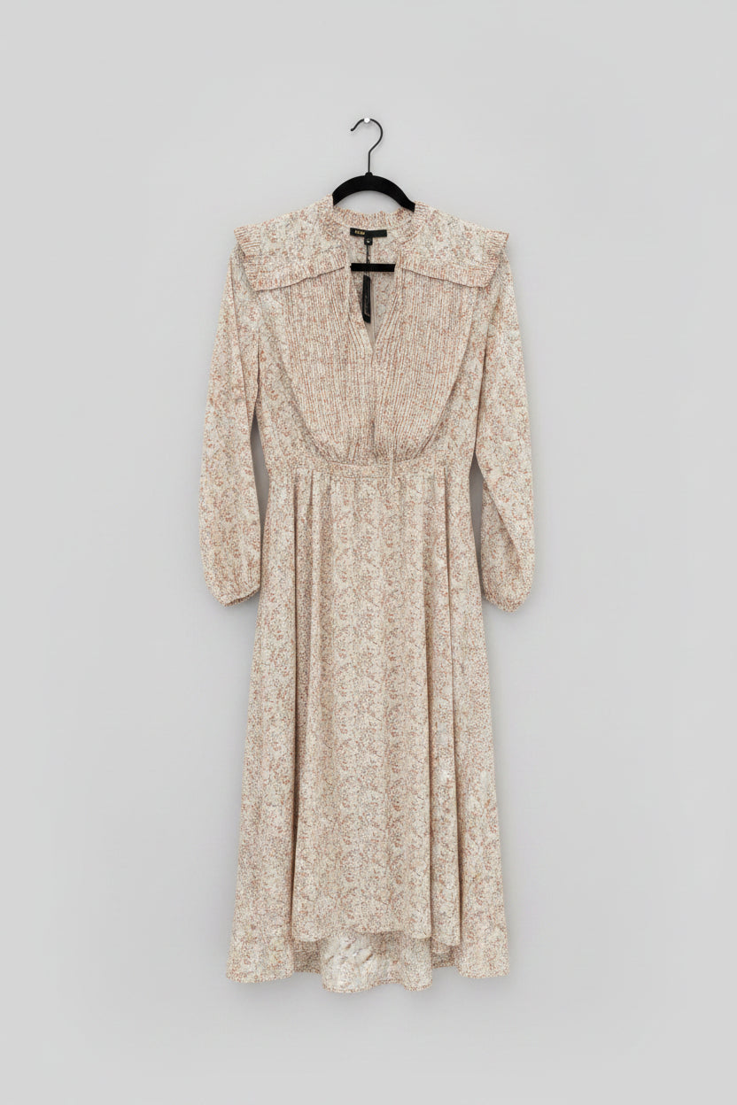 Maje Dress S Cream with multicolor pattern