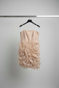 Halston Heritage Dress 8 Beige