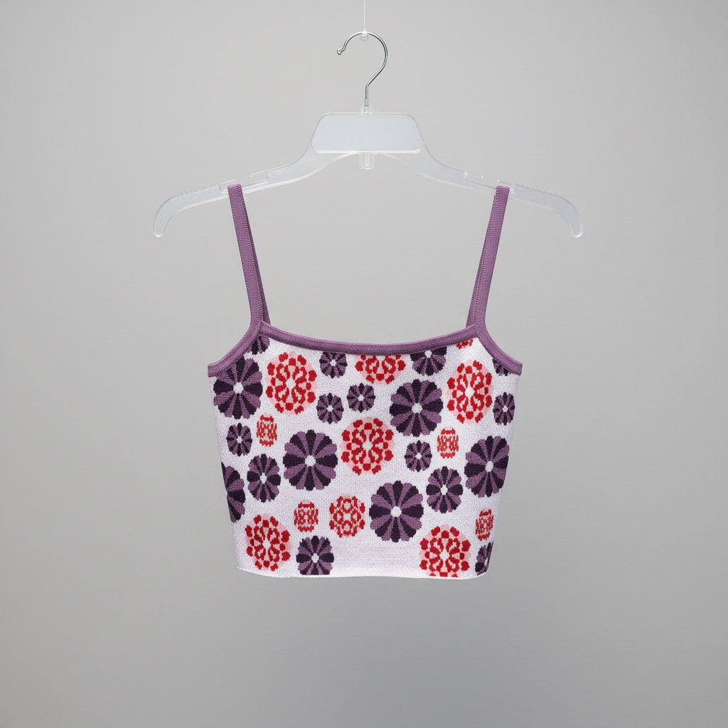 O. IVANCA Top S White, purple, red NWT
