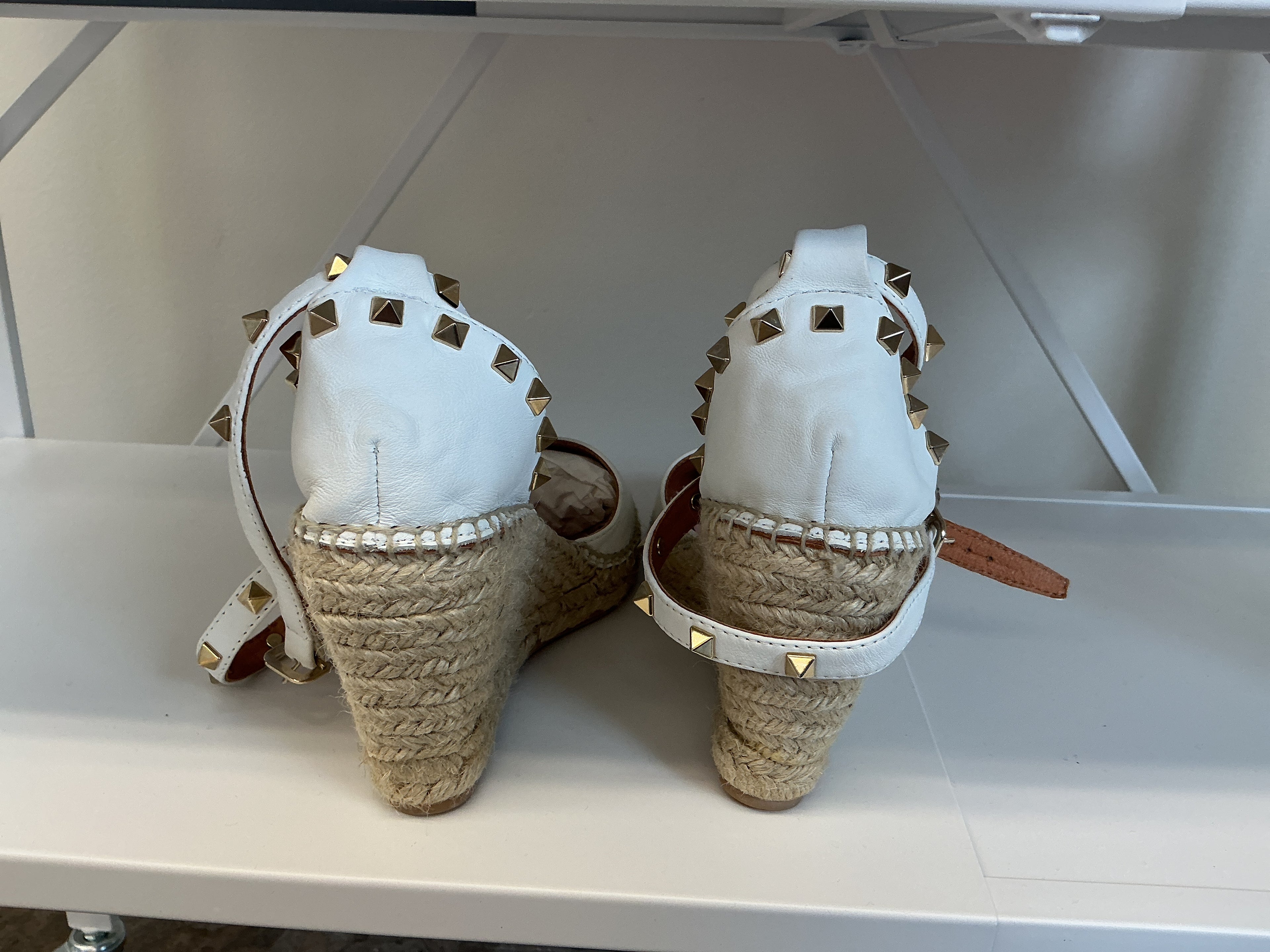 maypol Shoes 6.5 cream studded espradille