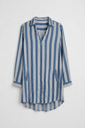 Standard Grace Beach shirt dress L Blue and White