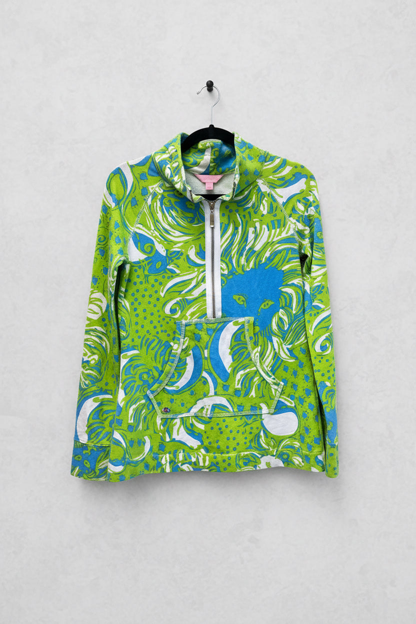 Lilly Pulitzer Half-Zip XS Neon Multi