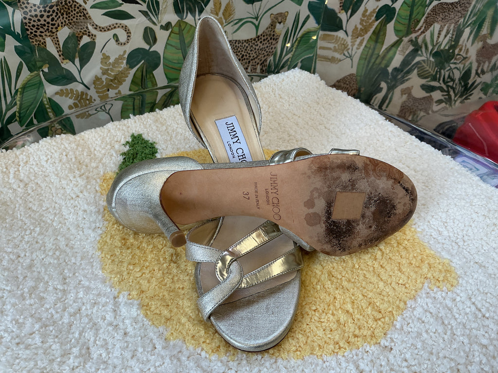 Jimmy Choo Shoes 7 Gold