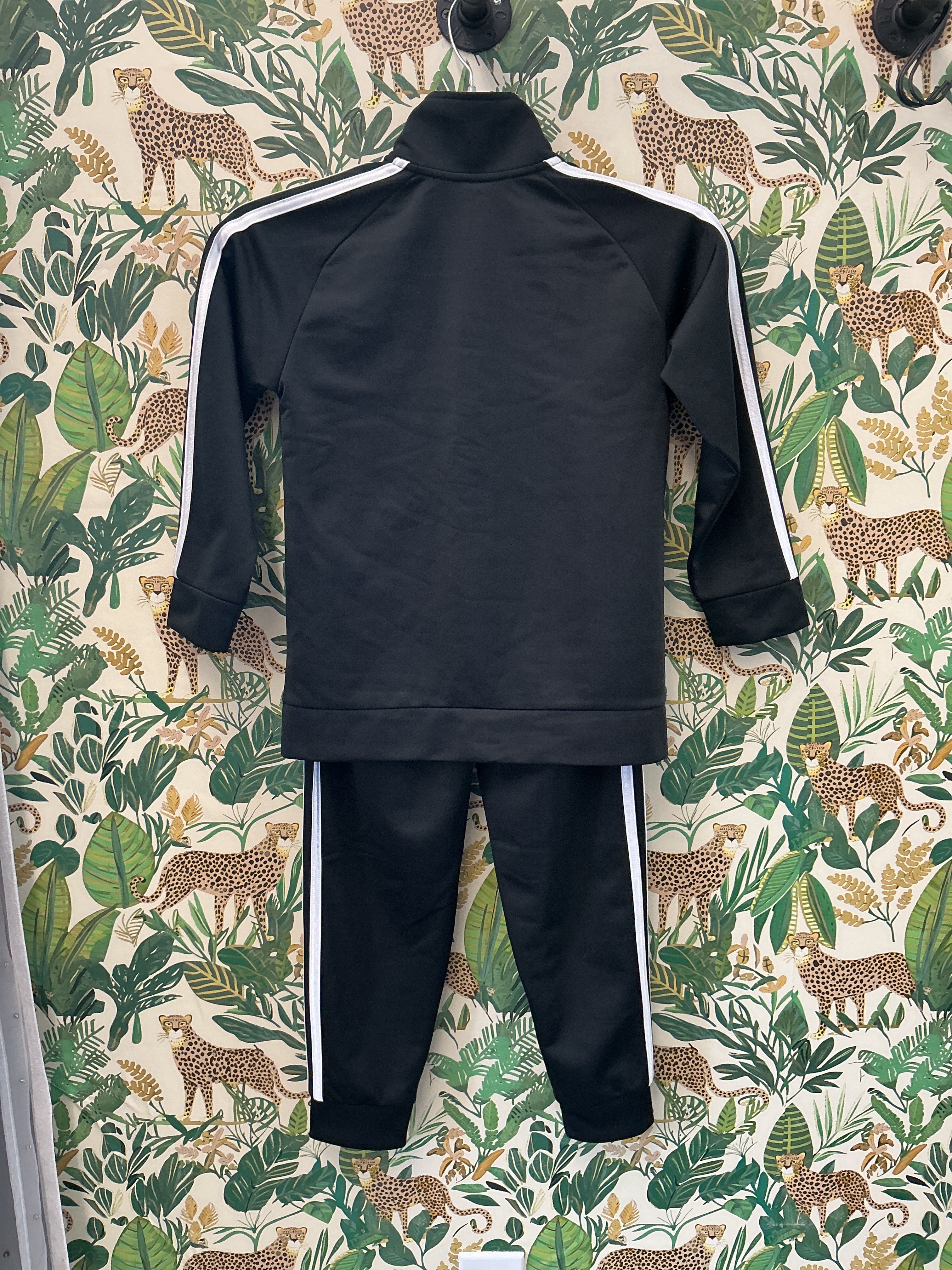 Adidas Tracksuit boys 7 Black and White NWT