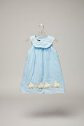 Dress 3T Light blue yellow chicks