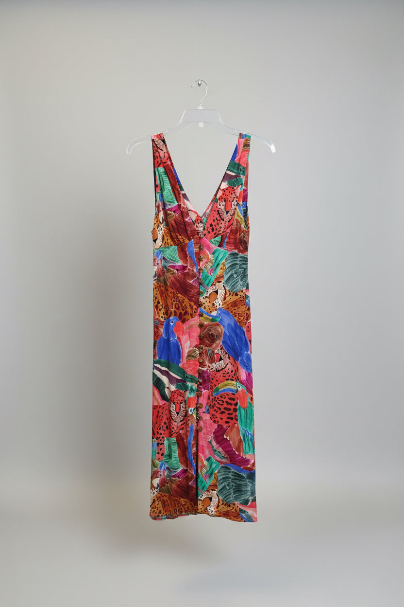 Farm Rio Dress XS Multicolor Animal