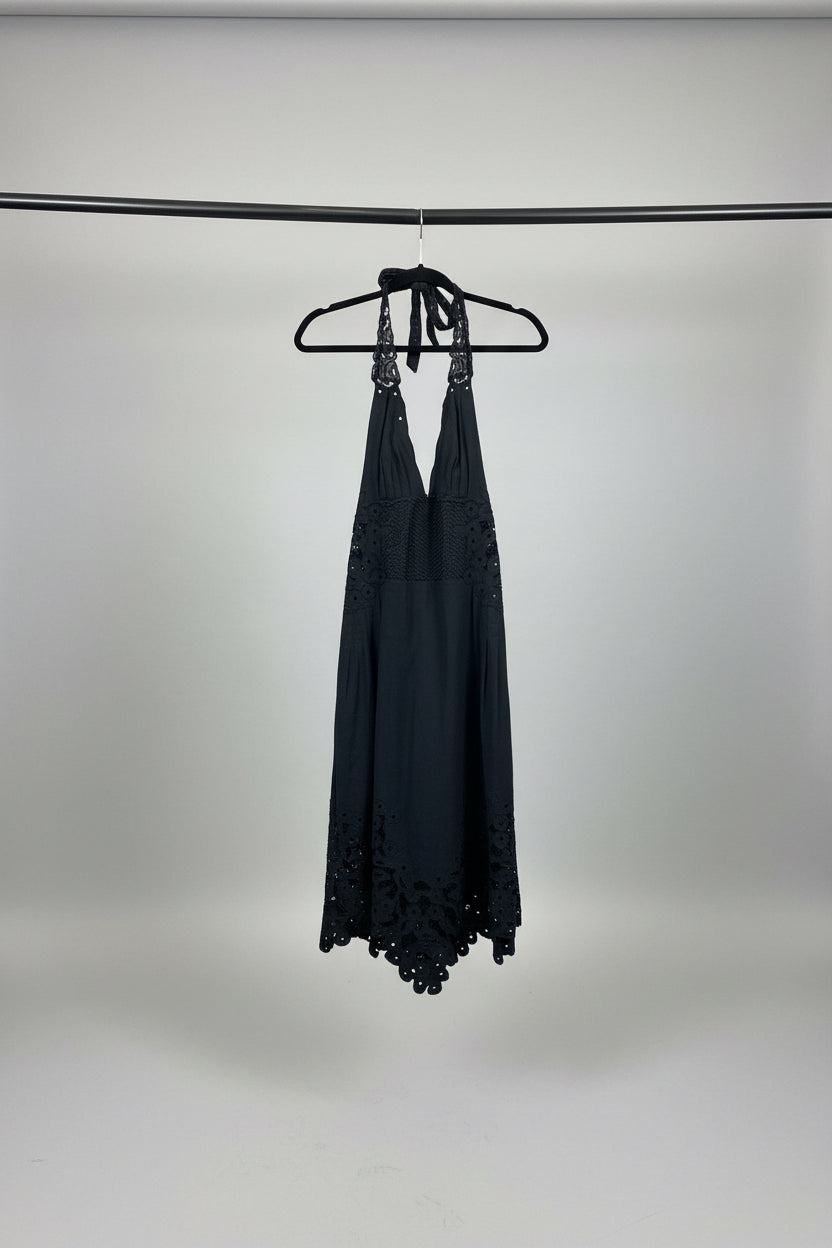 Catherine Malandrino Dress 2 Black with eyelets